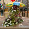 Rockefeller Center Hot Dog Carts Turned Into Overflowing Flower Bouquets